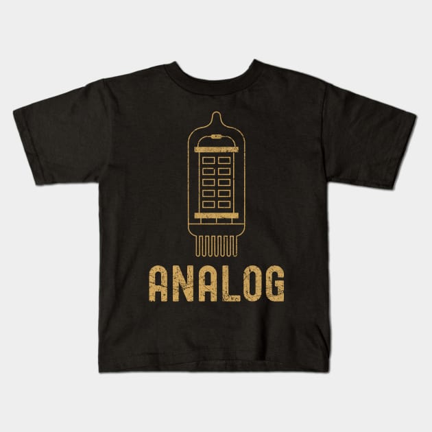 Analog Music Audio Engineer Kids T-Shirt by All-About-Words